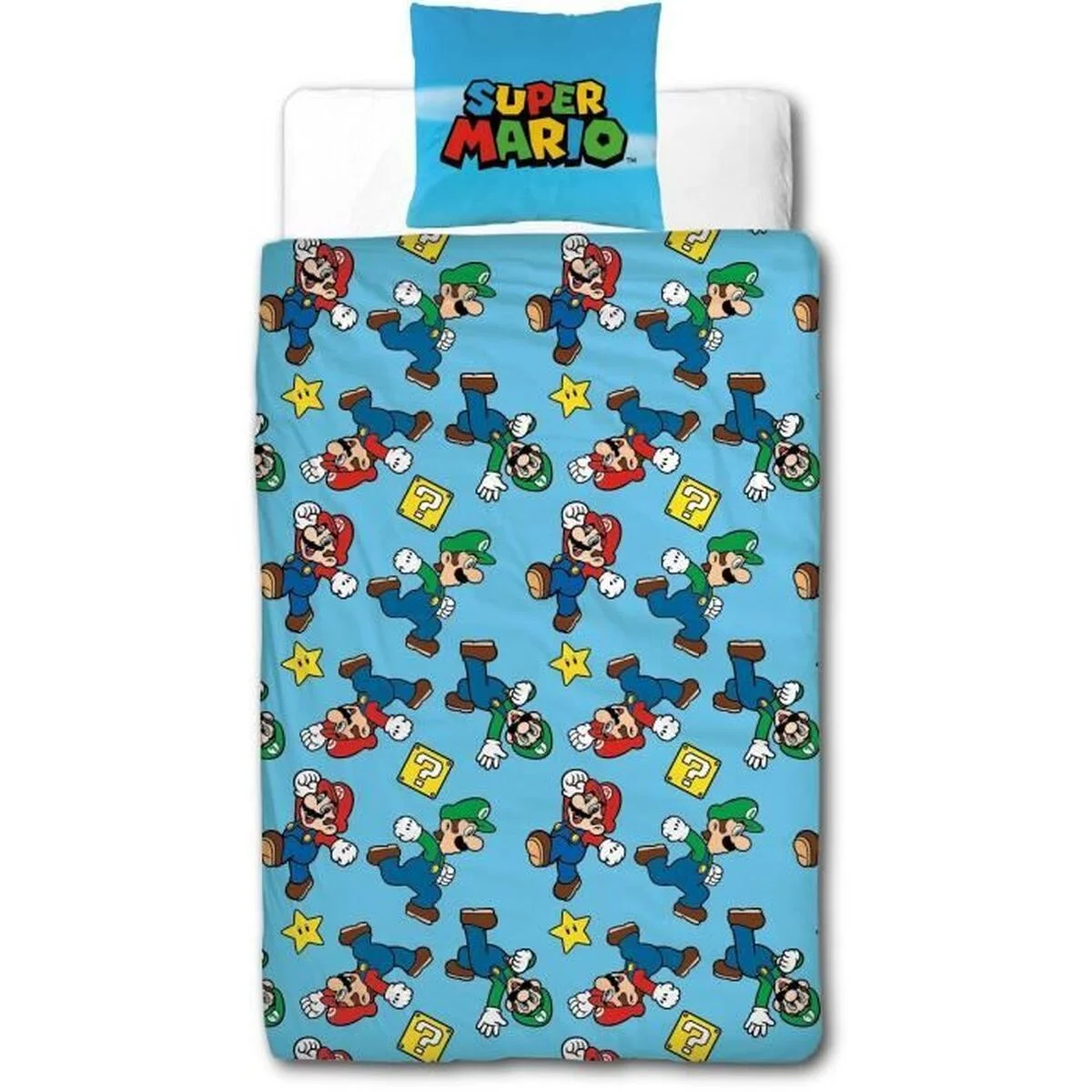 Juego de funda nórdica Mario Bros Multicolor Cama de 140 2 Piezas