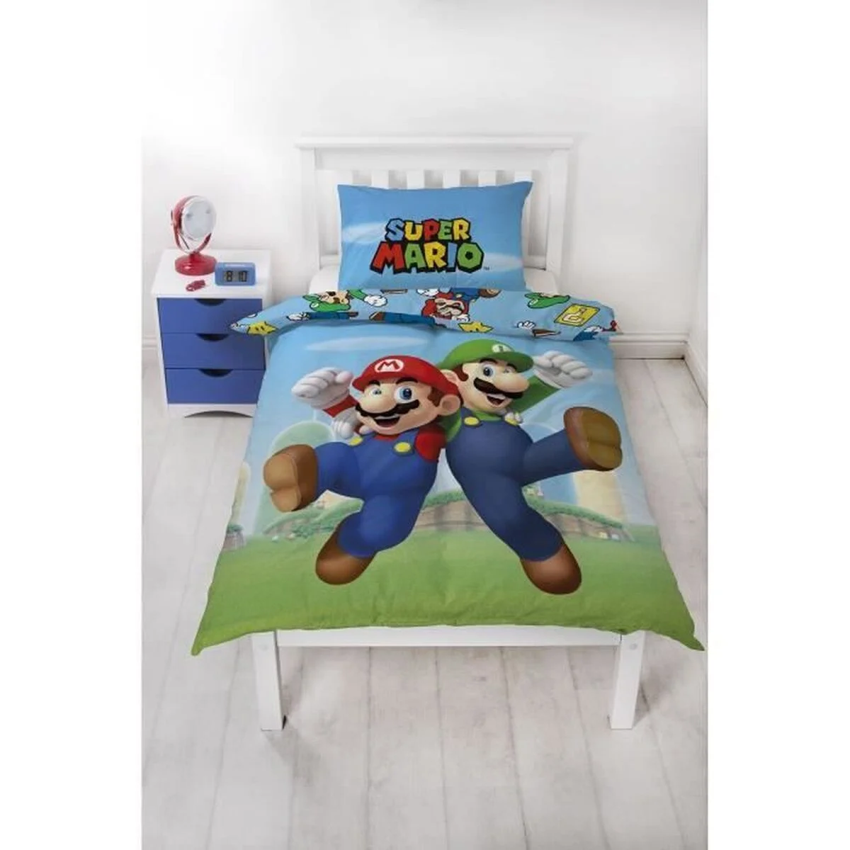 Juego de funda nórdica Mario Bros Multicolor Cama de 140 2 Piezas