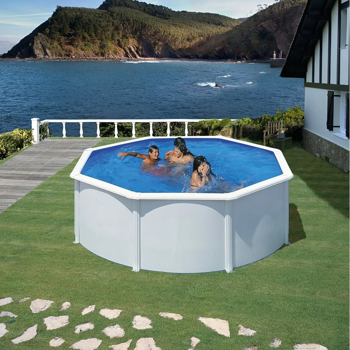 Inflatable pool Gre White (3 Units)