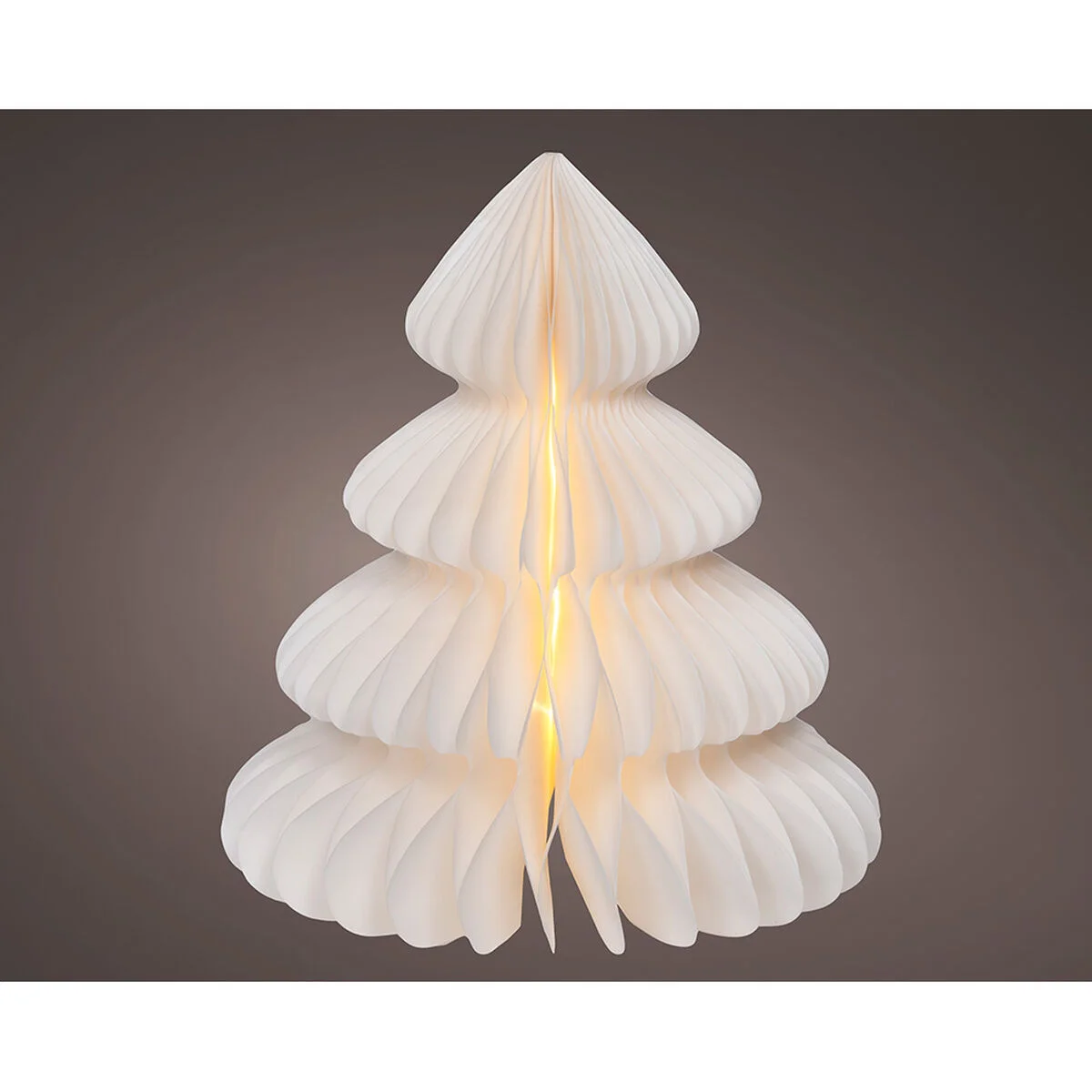 Decoración luminosa Lumineo Blanco Árbol de Navidad Ø 24 x 28 cm