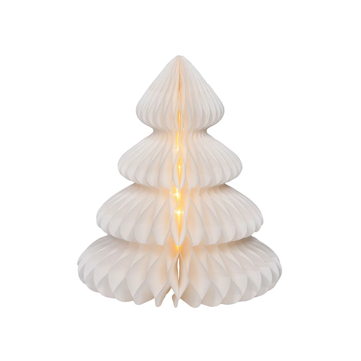 Decoración luminosa Lumineo Blanco Árbol de Navidad Ø 42 x 48 cm