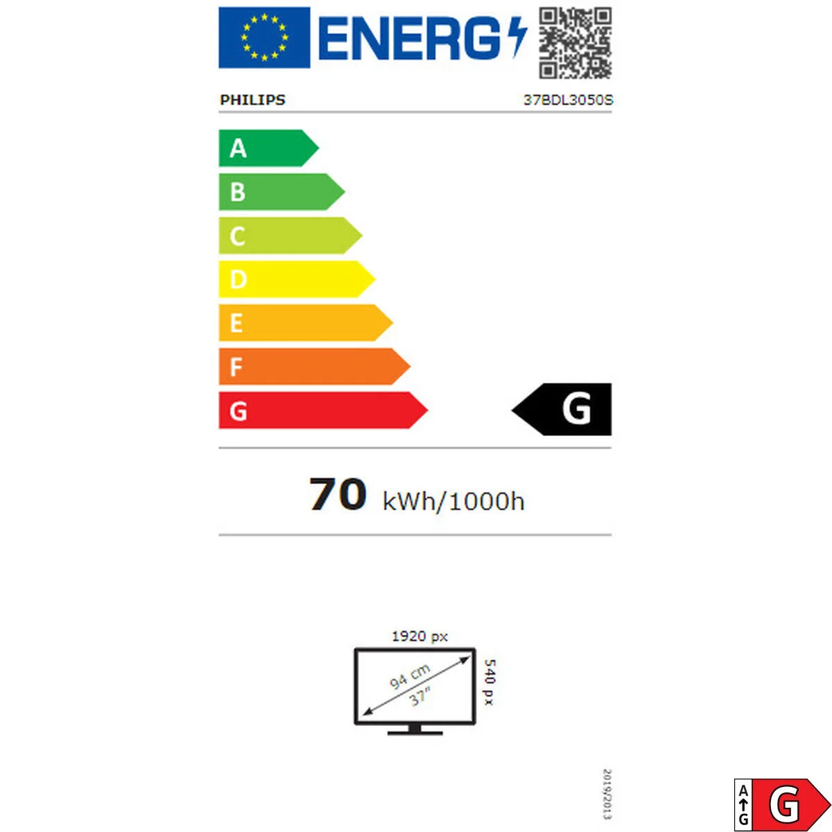 Monitor Videowall Philips 37BDL3050S/00 Full HD 37"