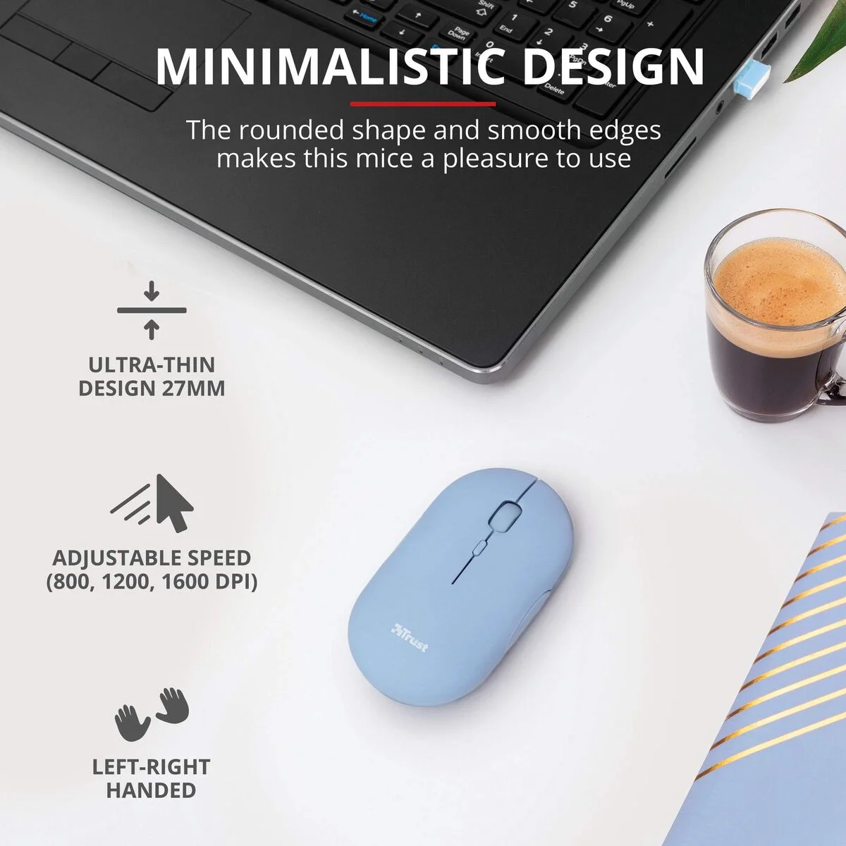 Ratón Inalámbrico Trust 24126 Azul