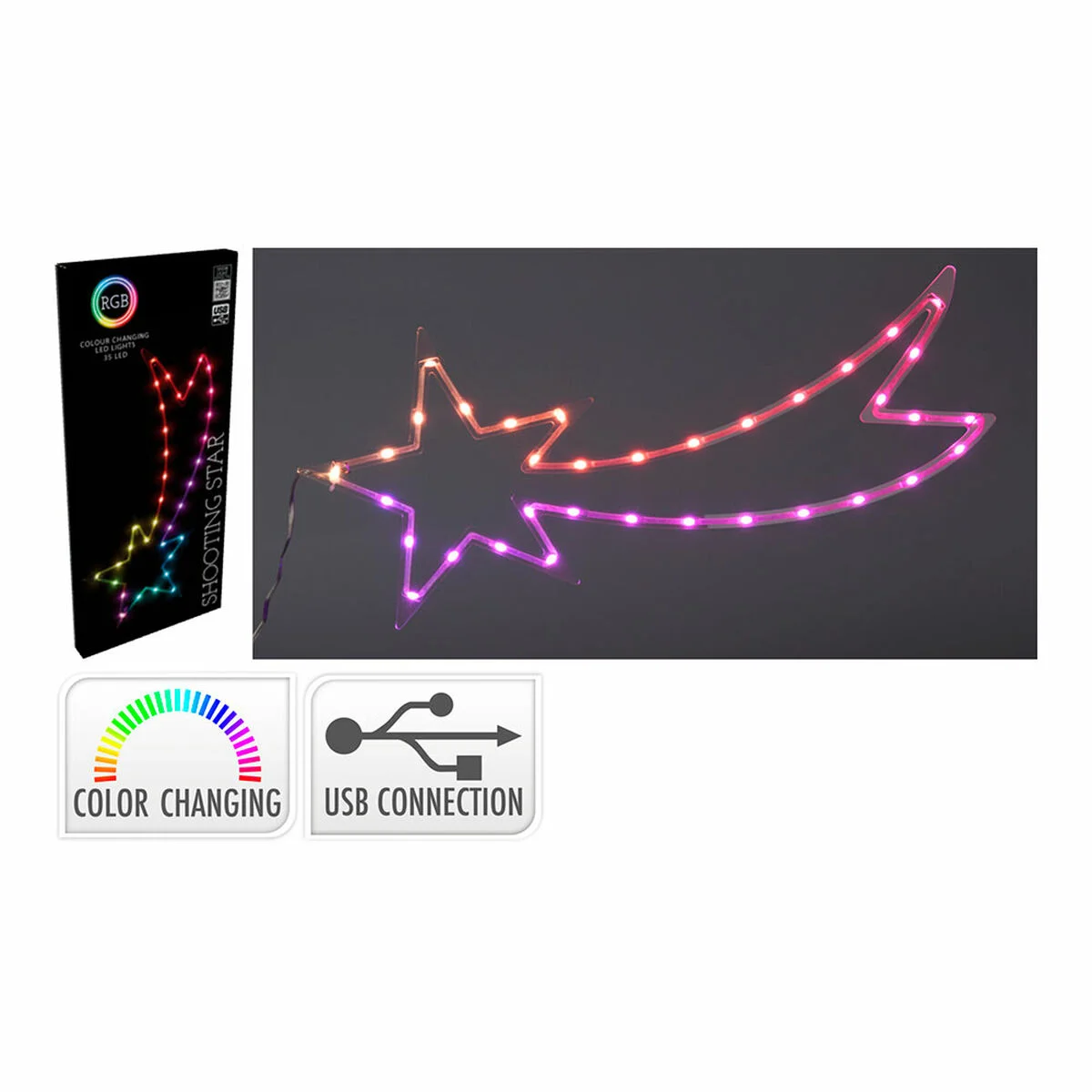 Estrella de Navidad BASIC & CO RGB 25 x 0,6 x 60 cm