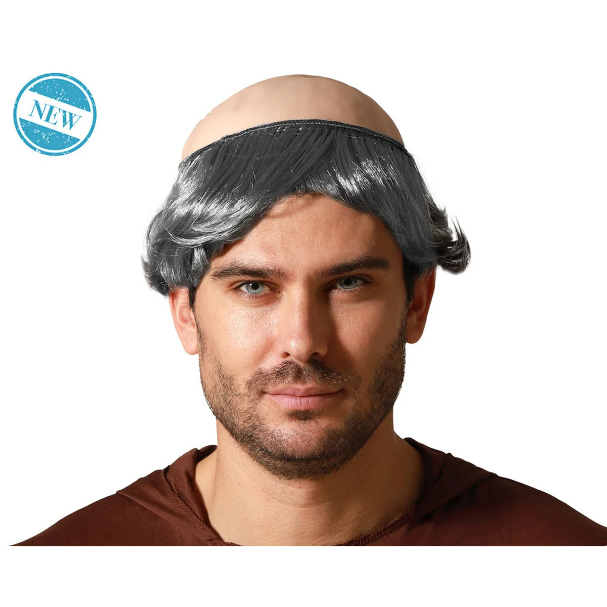 Peluca Gris Calva