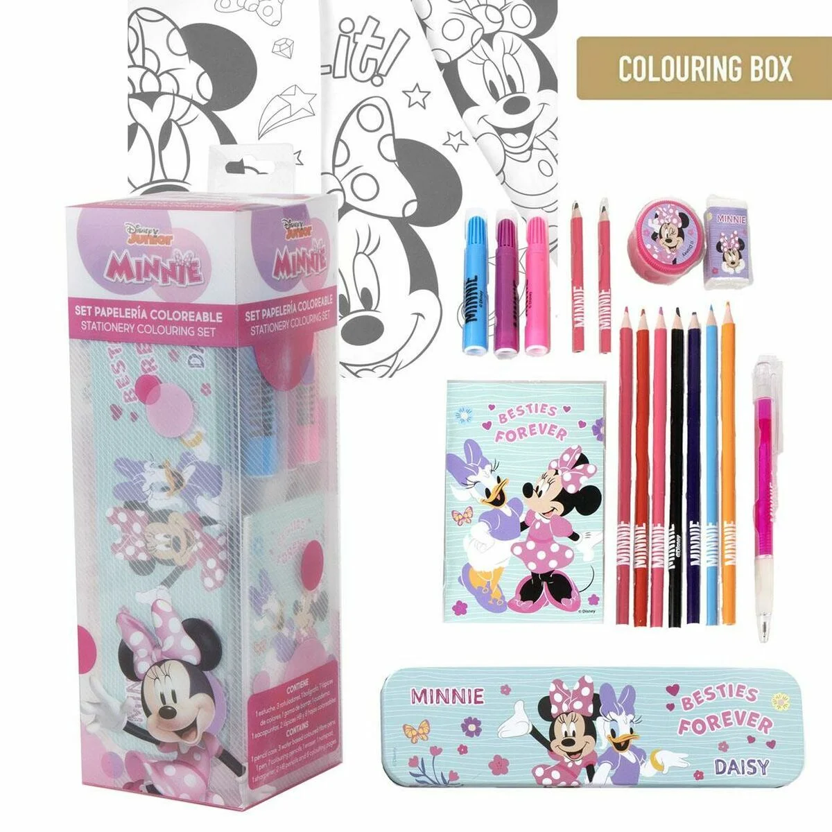 Set de Papelería Minnie Mouse Rosa