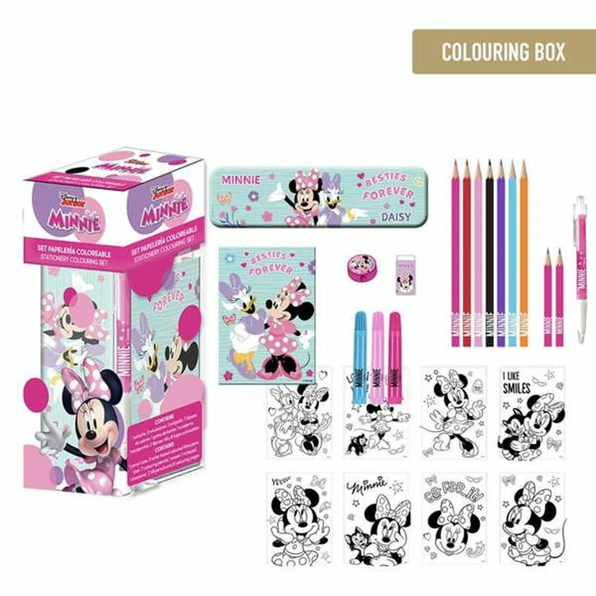 Set de Papelería Minnie Mouse Rosa