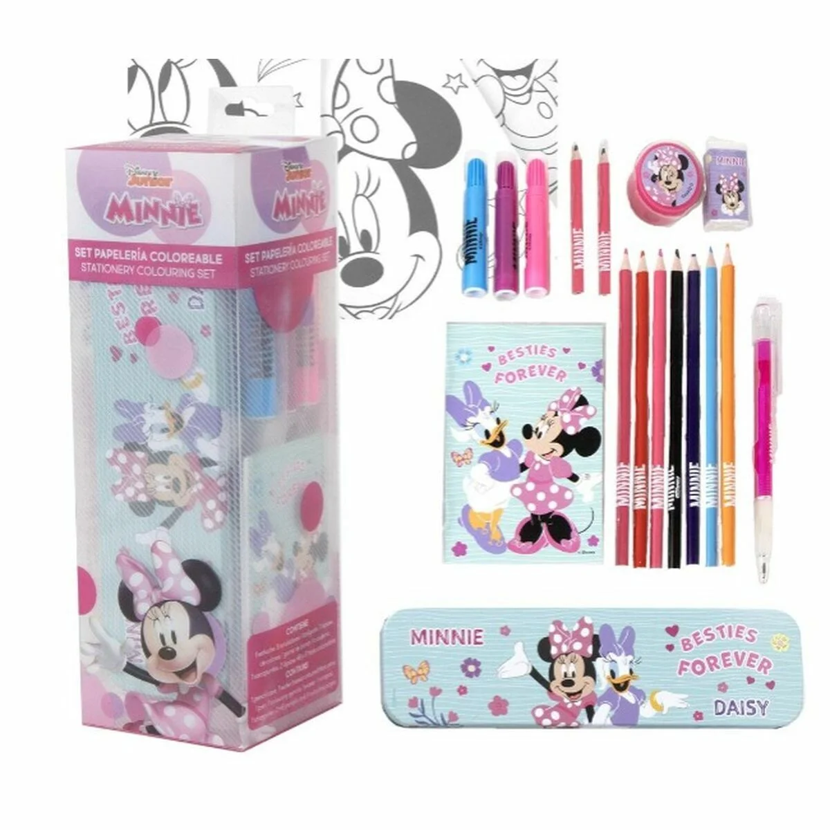 Set de Papelería Minnie Mouse Rosa