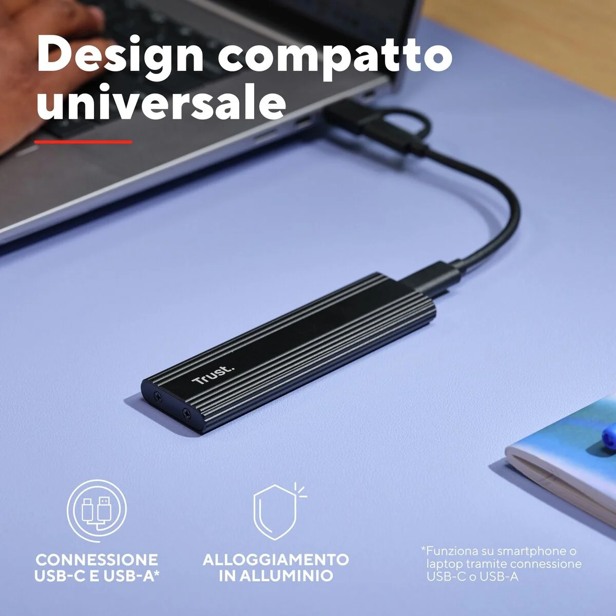 Caja Externa Trust 25806 Negro