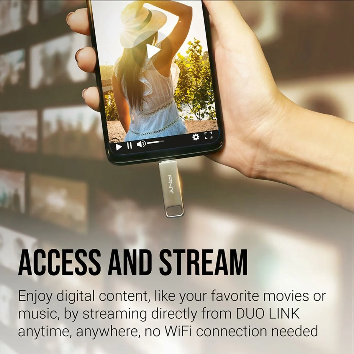 Memoria USB PNY PFDI64GDULINKTYCG Plateado Acero 64 GB