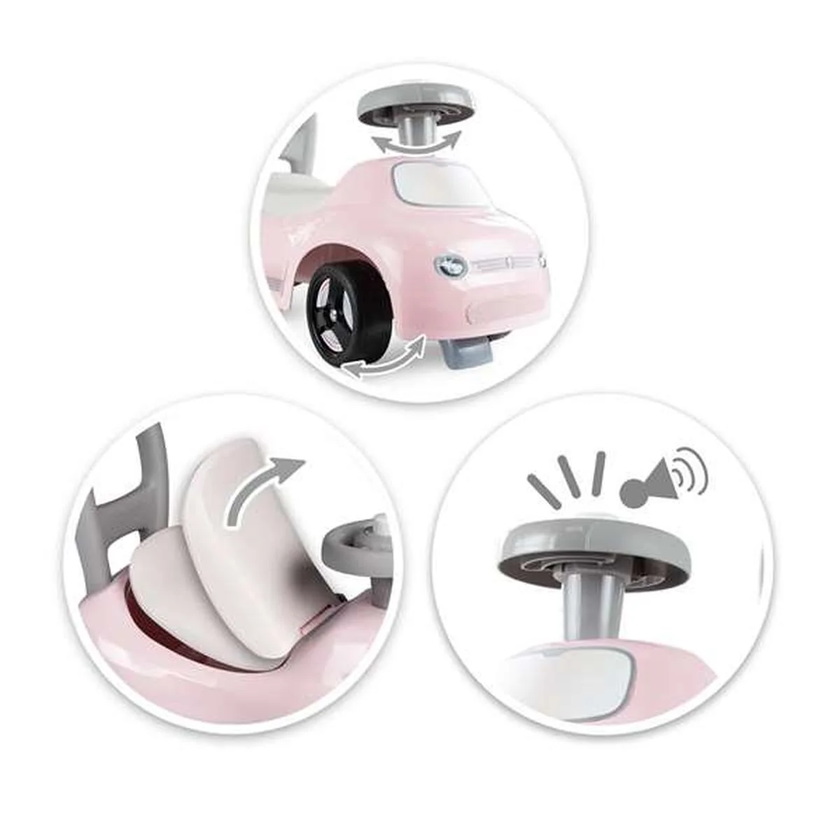 Correpasillos Smoby Negro Rosa 2 en 1