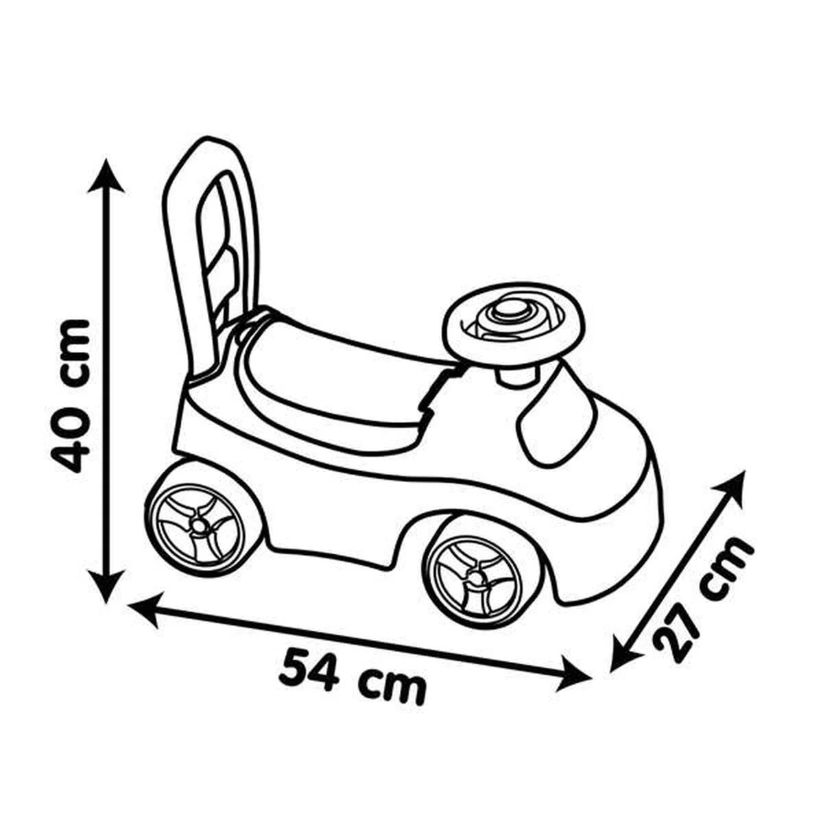 Correpasillos Smoby Negro Rosa 2 en 1