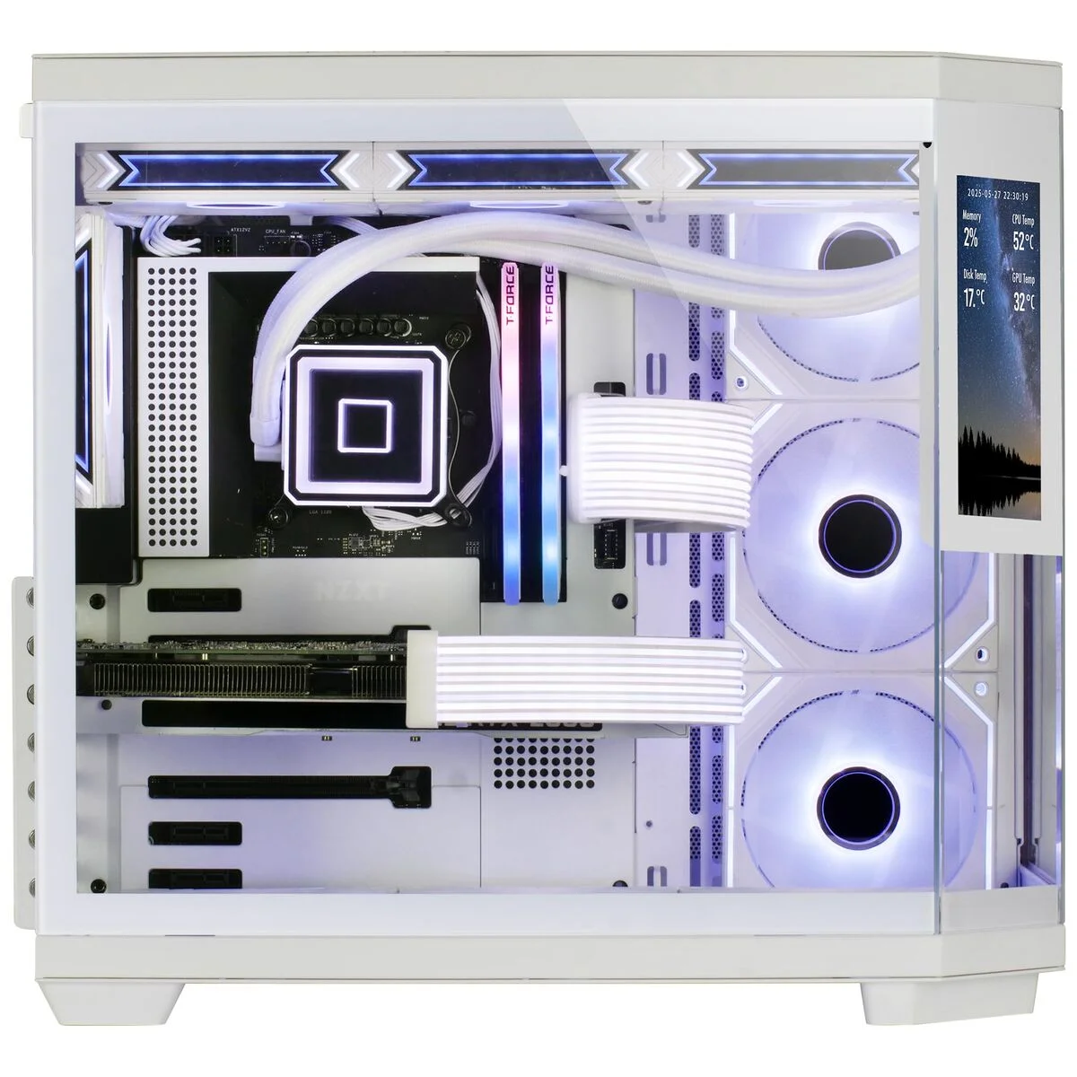 Caja Semitorre ATX Mars Gaming MC3TCORELCDW Blanco