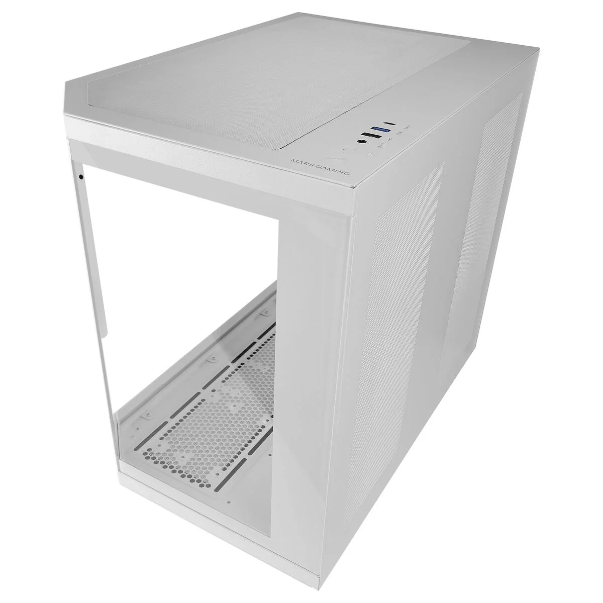Caja Semitorre ATX Mars Gaming MC3TCORELCDW Blanco