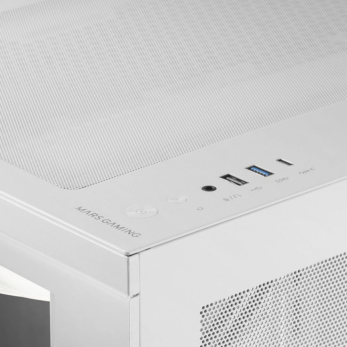 Caja Semitorre ATX Mars Gaming MC3TCORELCDW Blanco