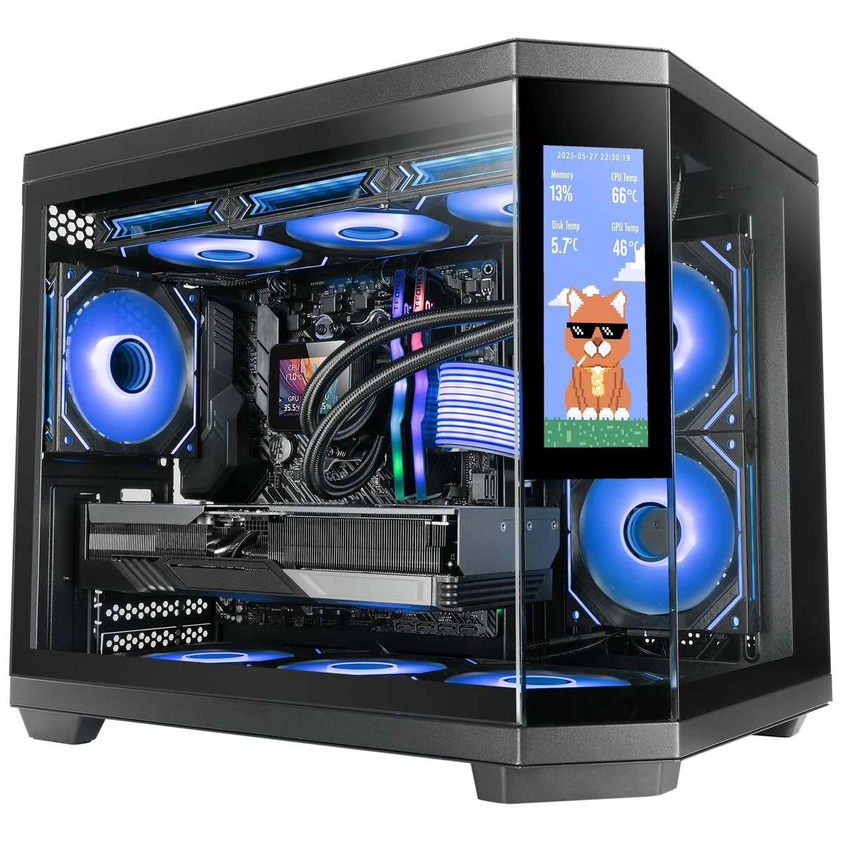 Caja Semitorre ATX Mars Gaming MC3TCORELCDM Negro