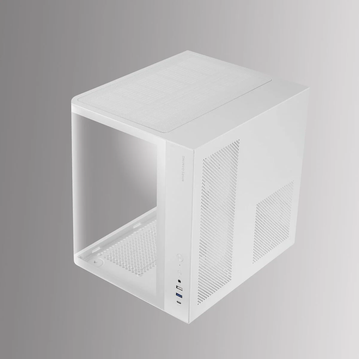 Caja Semitorre ATX Mars Gaming MCCURVW Blanco