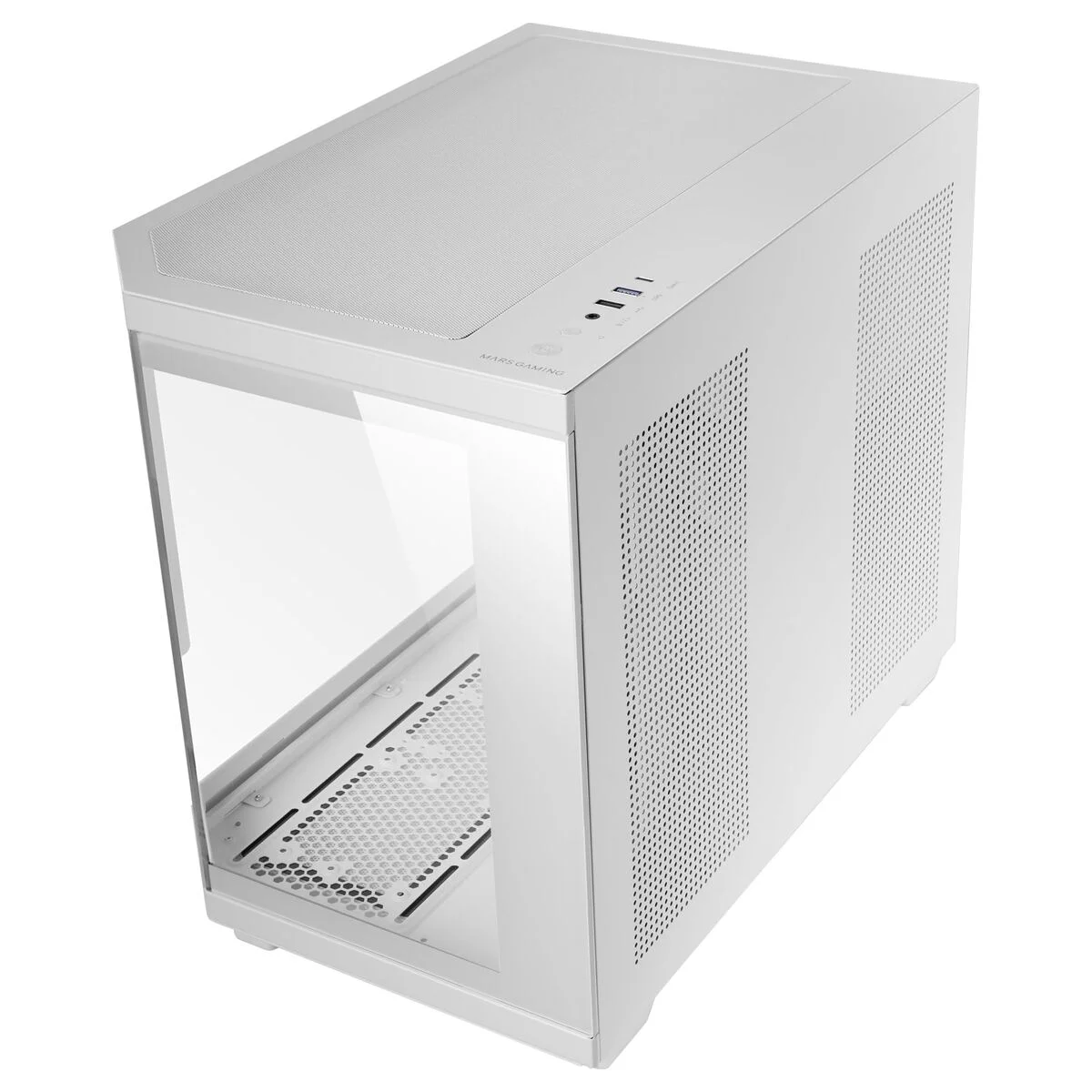 Caja Semitorre ATX Mars Gaming MC3TCORELCDMW Blanco