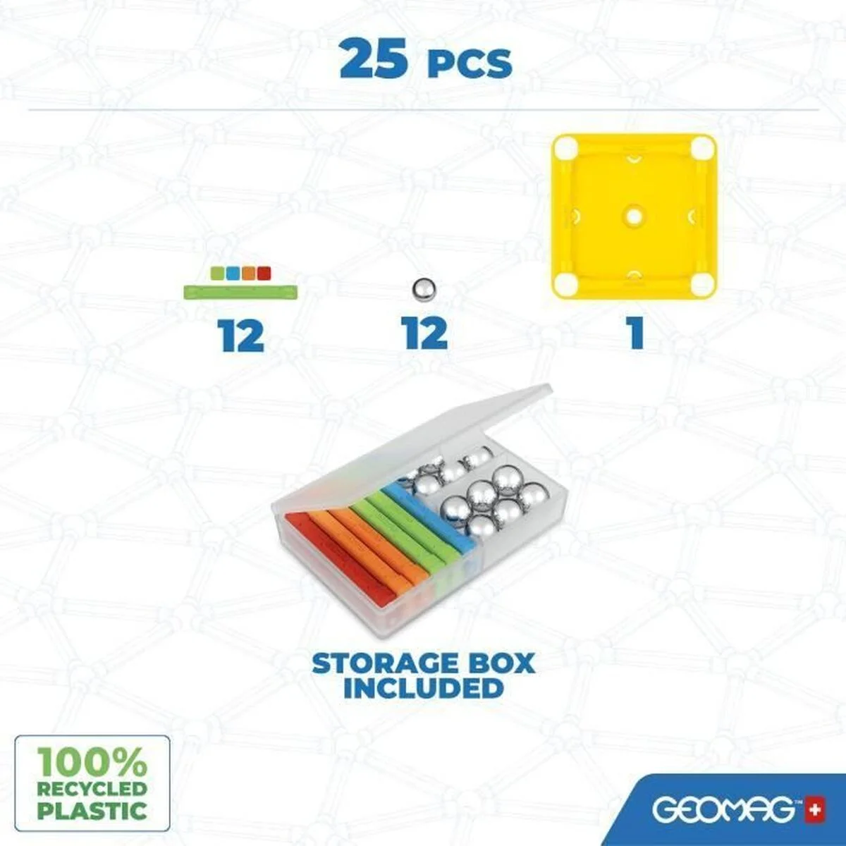 Juego de Construcción Geomag 25 Piezas