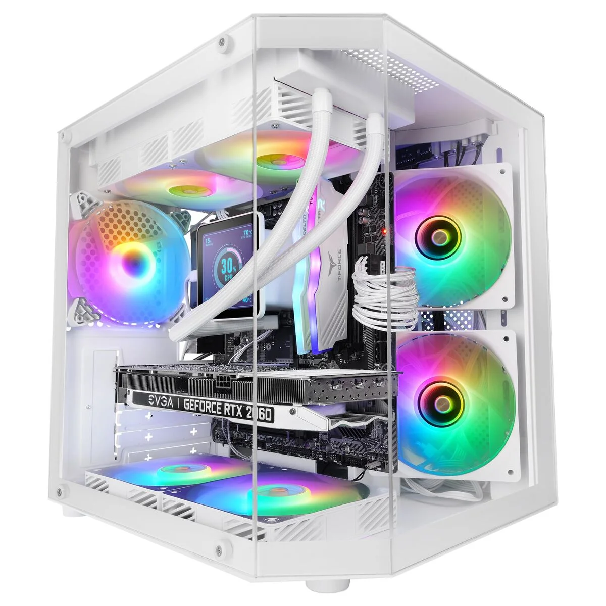 Caja Semitorre ATX Mars Gaming MC3TLITEW Blanco