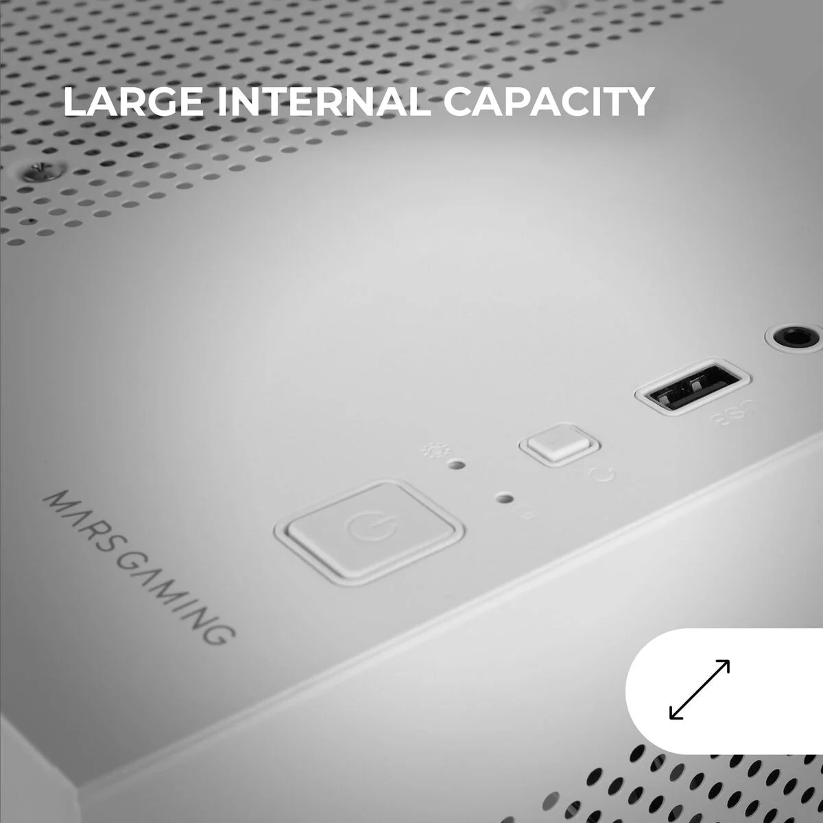 Caja Semitorre ATX Mars Gaming MC3TLITEW Blanco