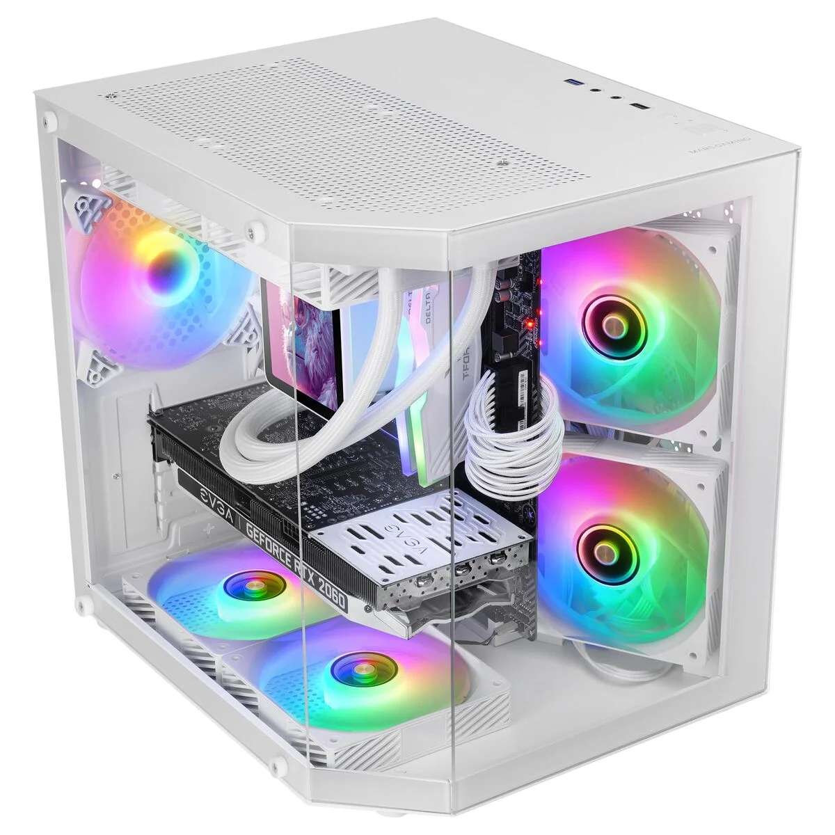 Caja Semitorre ATX Mars Gaming MC3TLITEW Blanco