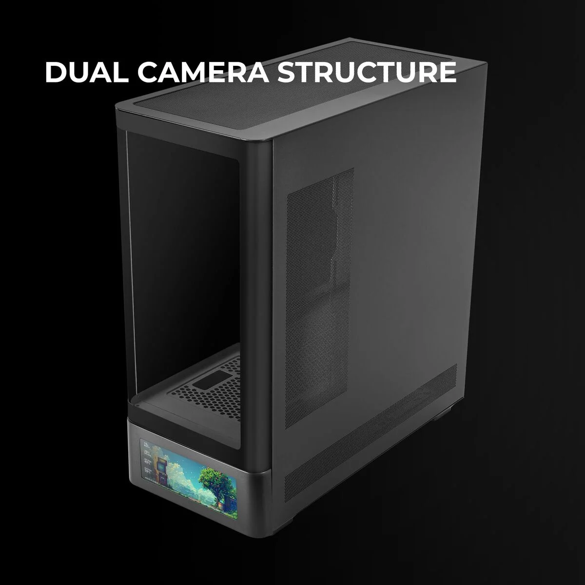 Caja Semitorre ATX Mars Gaming MCLCDPRO Negro