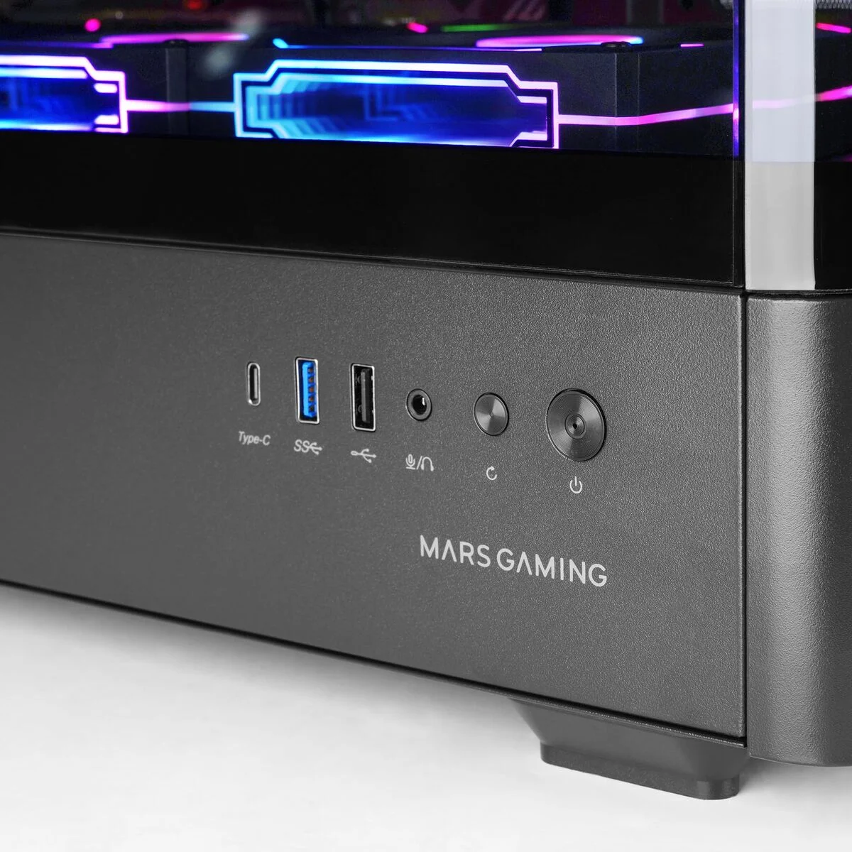 Caja Semitorre ATX Mars Gaming MCLCDPRO Negro