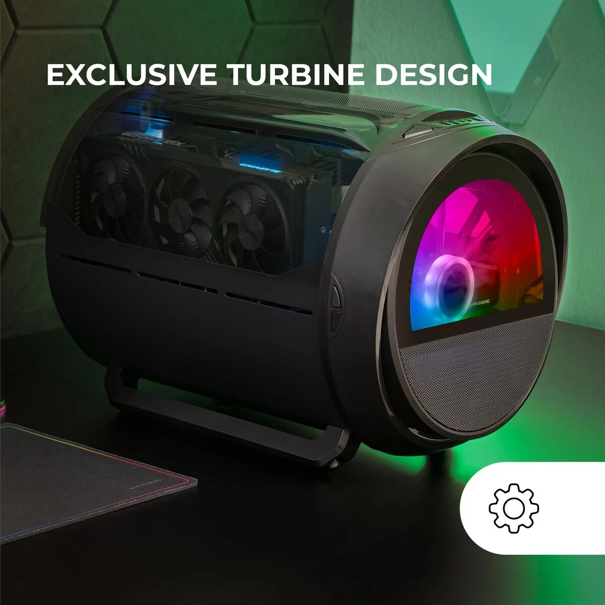 Caja Semitorre ATX Mars Gaming MCCYLON Negro