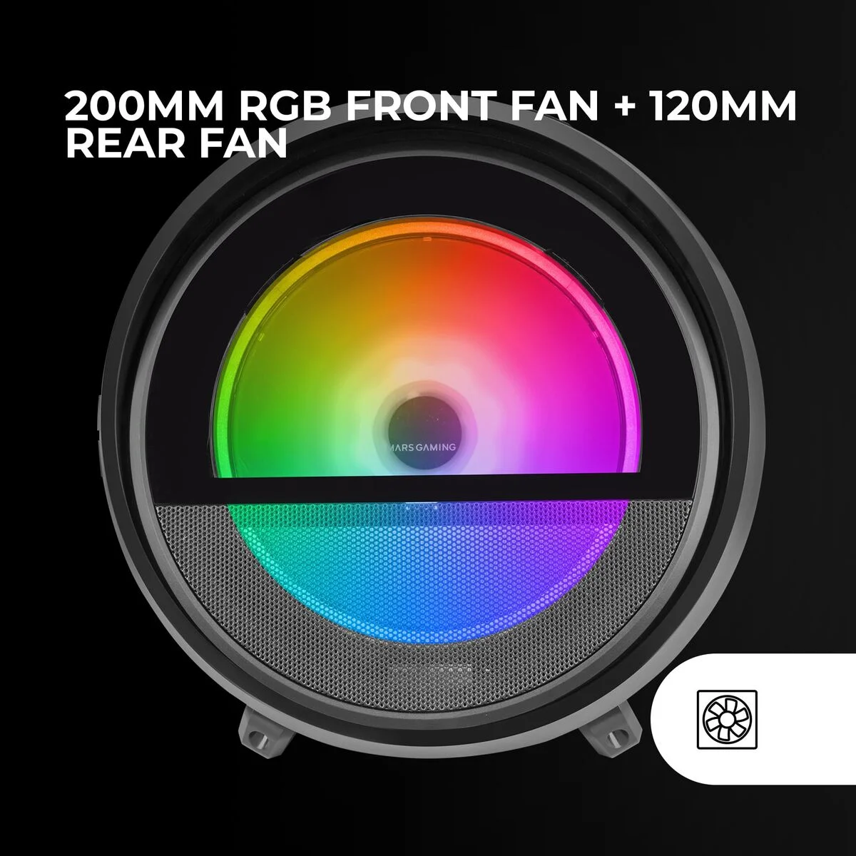 Caja Semitorre ATX Mars Gaming MCCYLON Negro