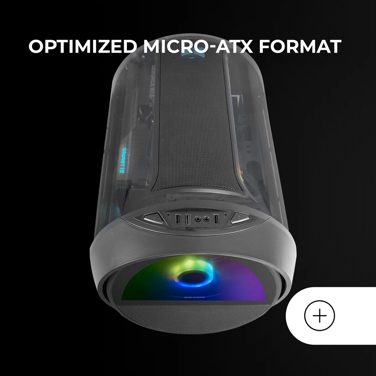 Caja Semitorre ATX Mars Gaming MCCYLON Negro