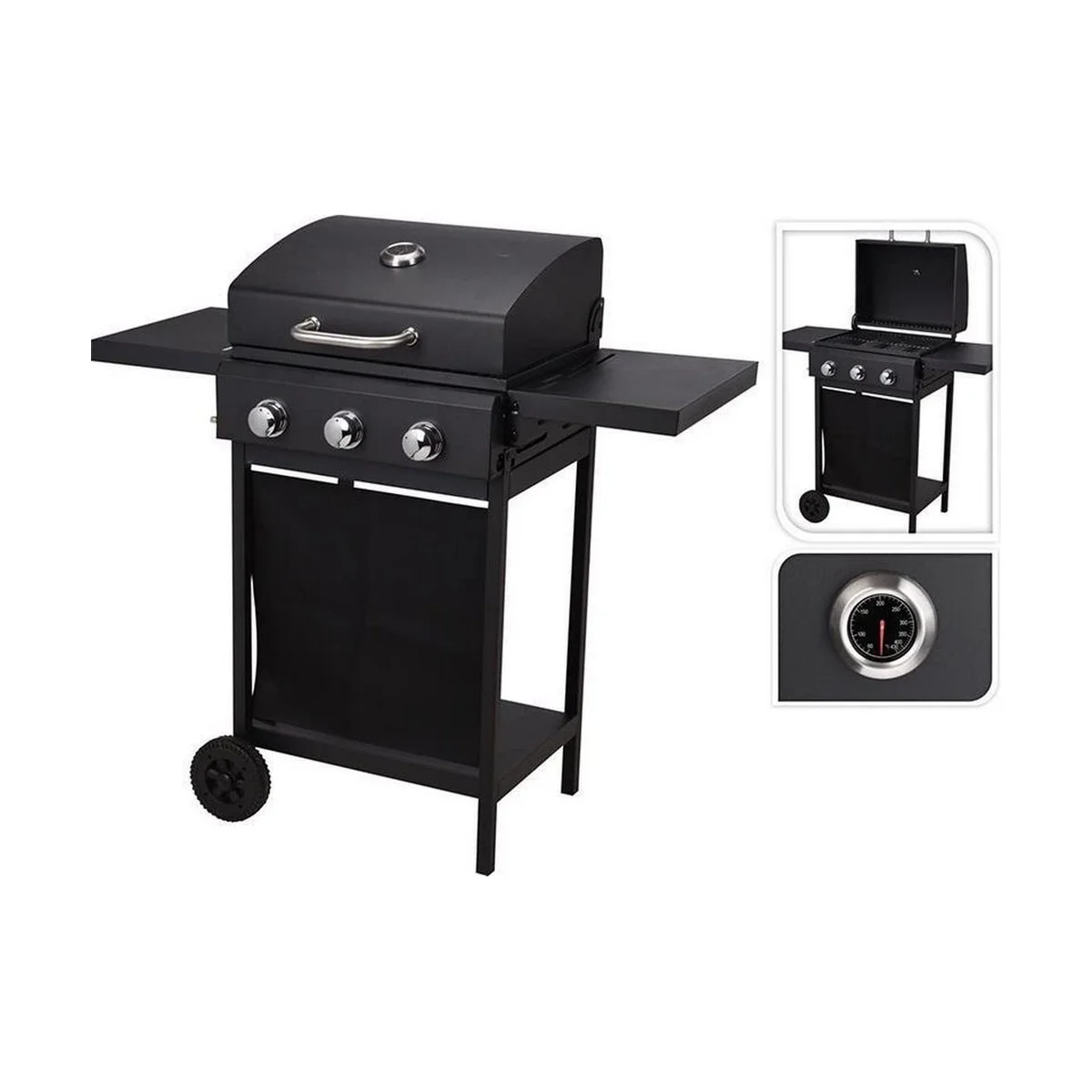 Barbacoa de Gas Vaggan 139 x 56,5 x 106 cm Negro