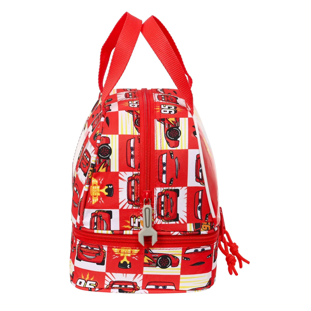 Portameriendas Cars Let's race Blanco Rojo 20 x 20 x 15 cm