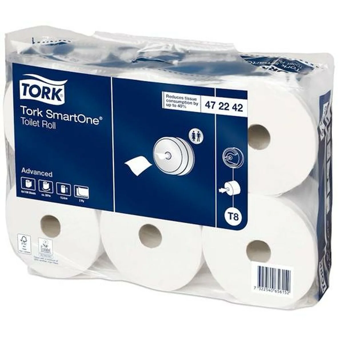 Papel Higiénico Tork SmartOne T8 207 m 6 Piezas