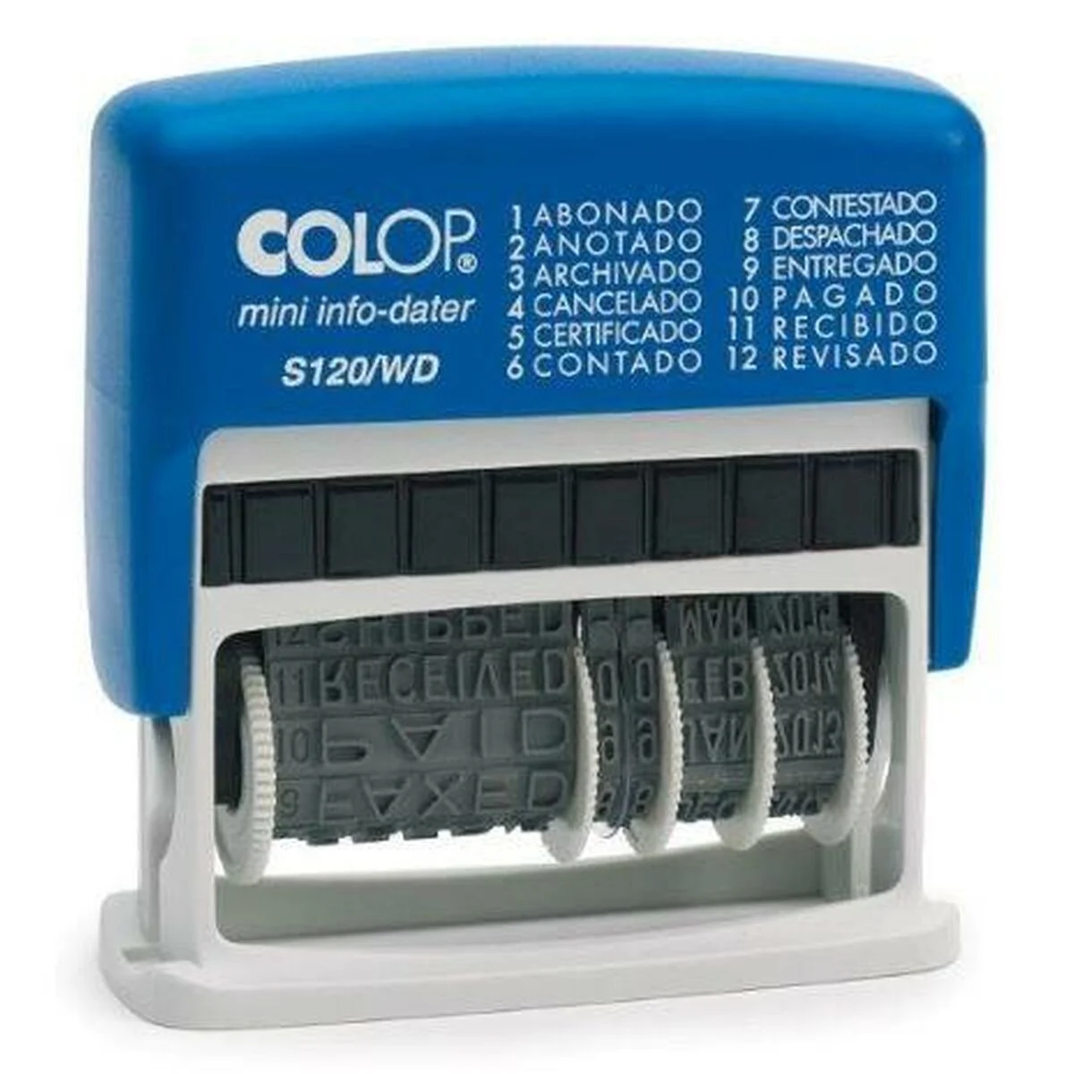 Sello Colop S120/WD 4 x 42 mm Fecha Azul