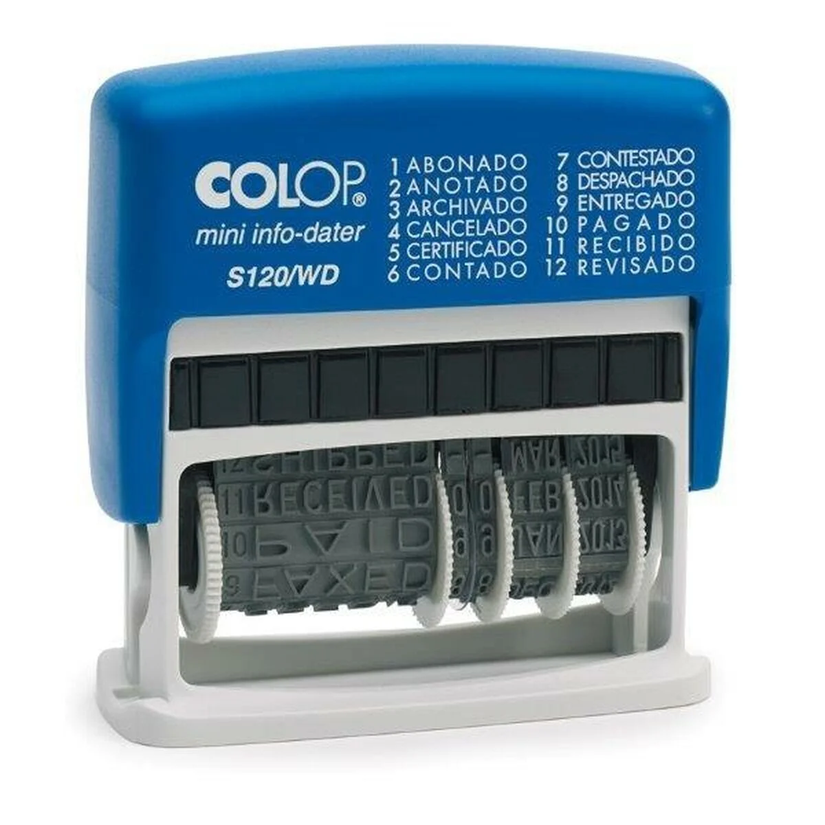 Sello Colop S120/WD Fecha 4 x 42 mm Azul