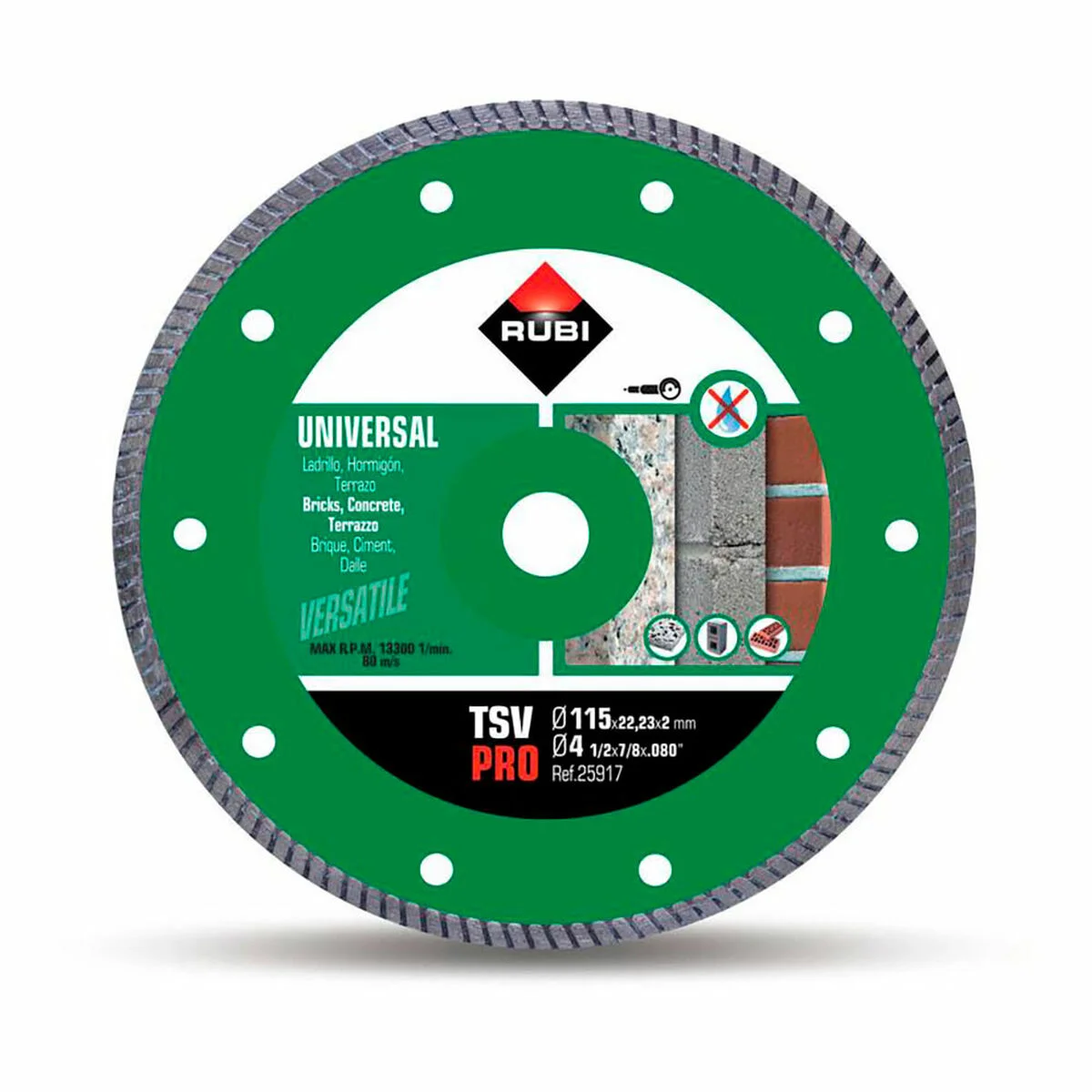 Disco de corte Rubi tsv pro 25917 Ø 230 mm