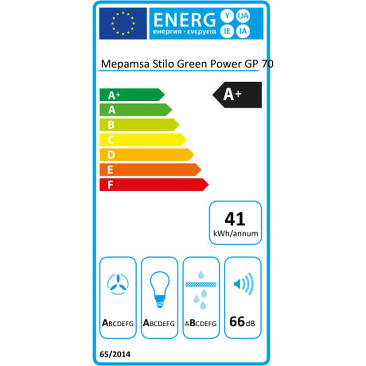 Campana Convencional Mepamsa Stilo 70 288 W 690 m3/h 70 cm Acero