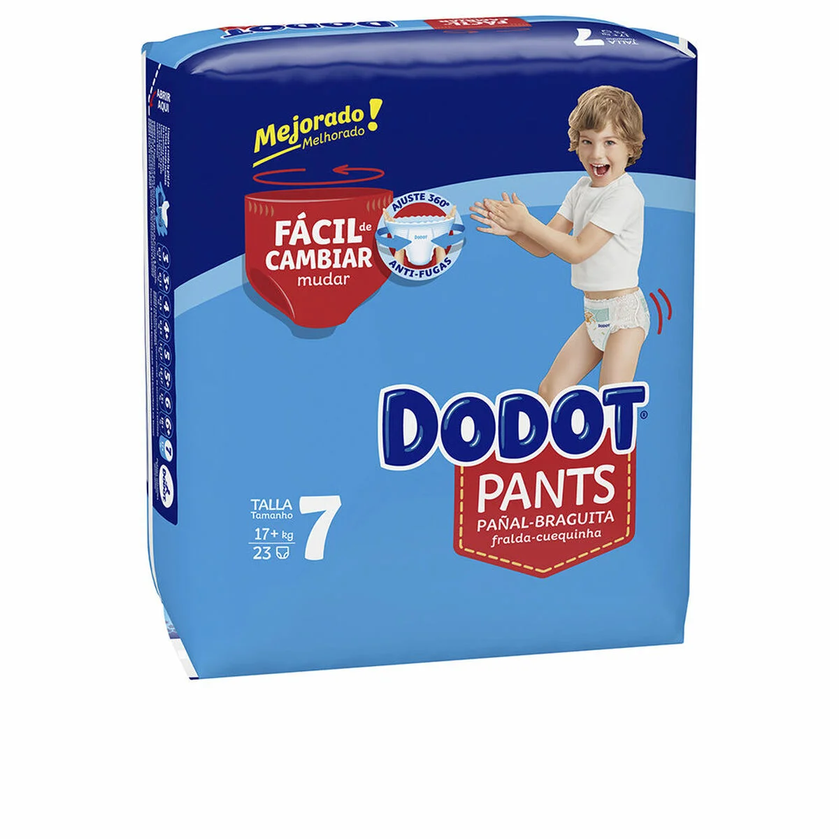 Pañales Dodot Pants Talla 7 17 kg (23 Unidades)
