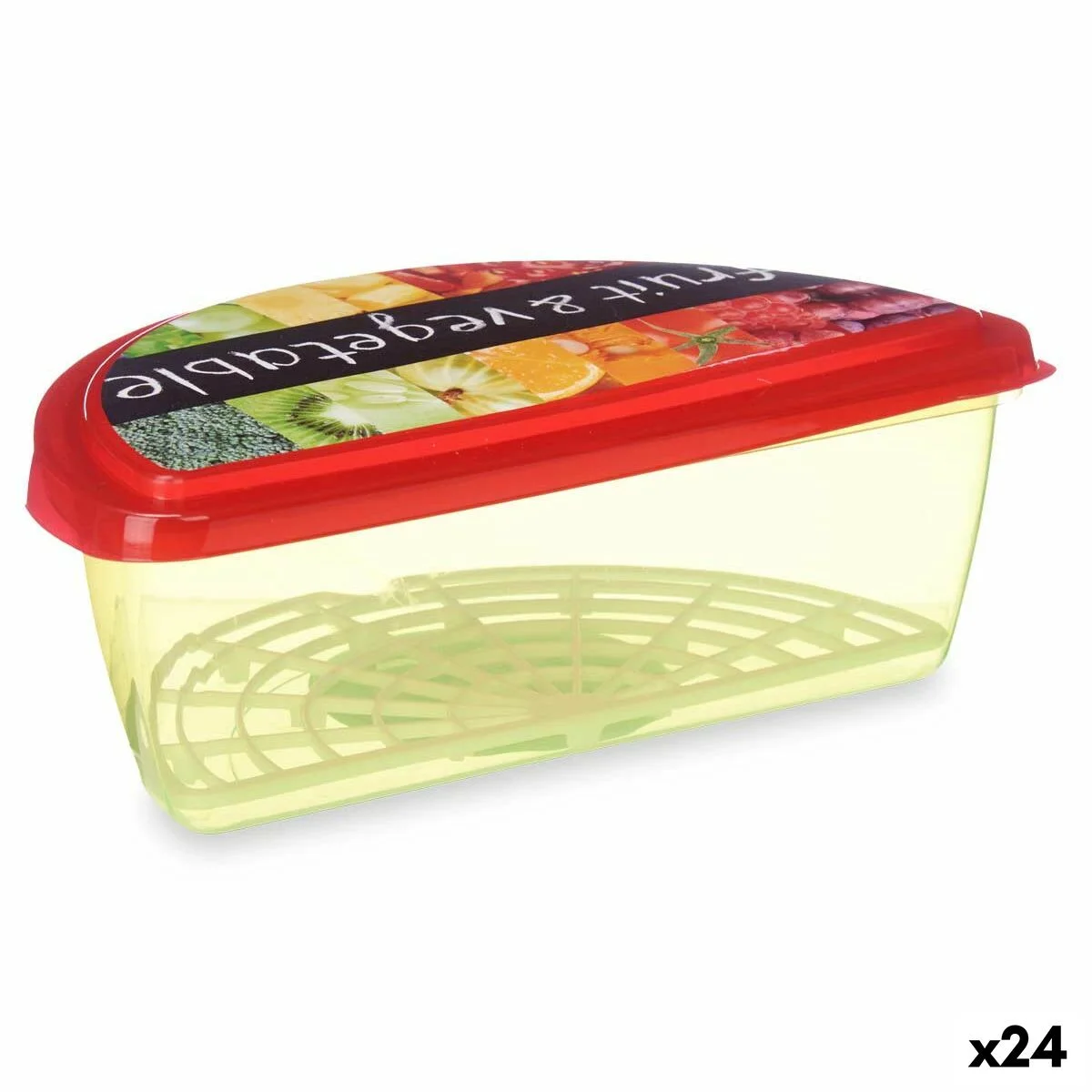 Fiambrera Leknes Multicolor Plástico 1,2 L Frutas y Vegetales (24 Unidades)