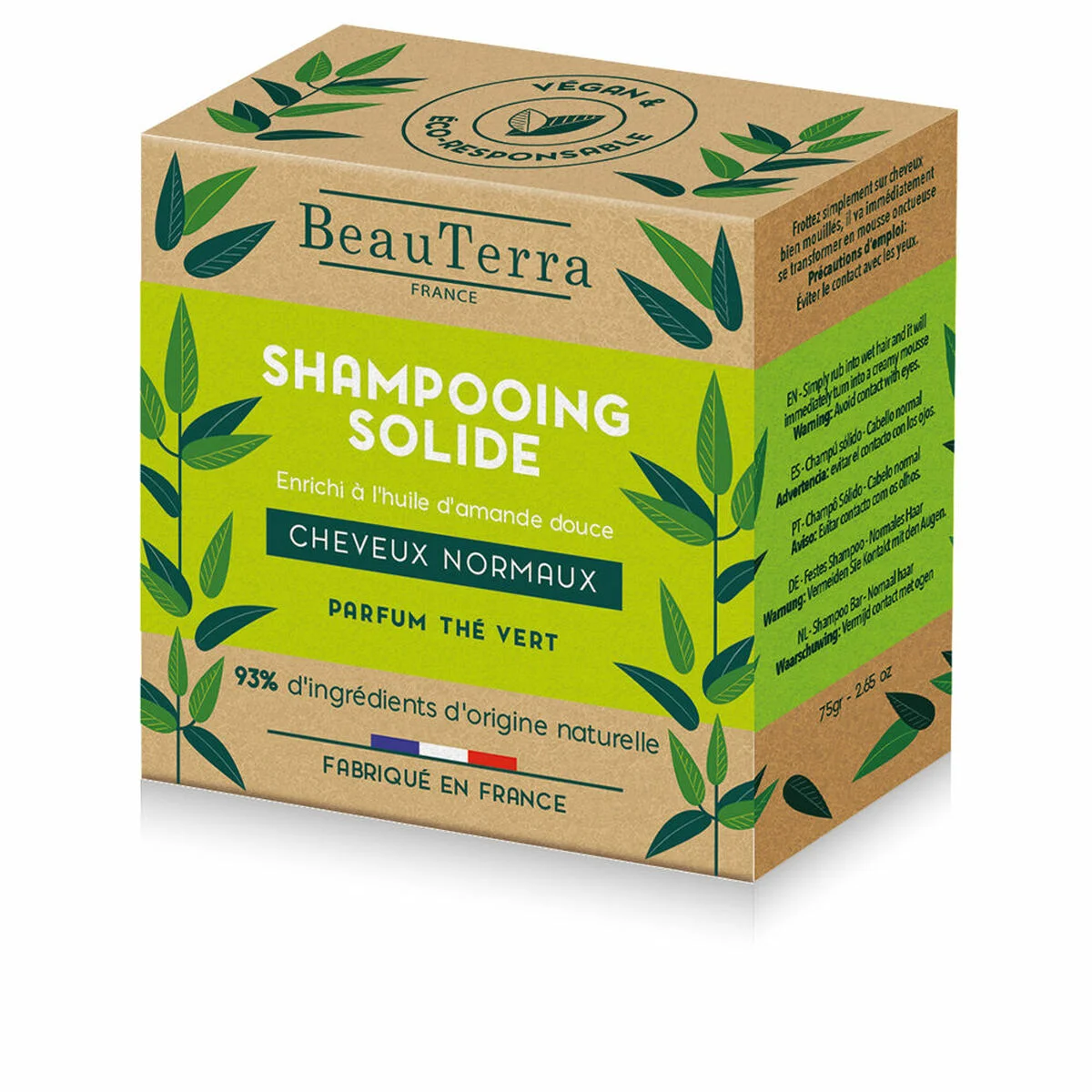 Champú Sólido Beauterra   Té Verde 75 g