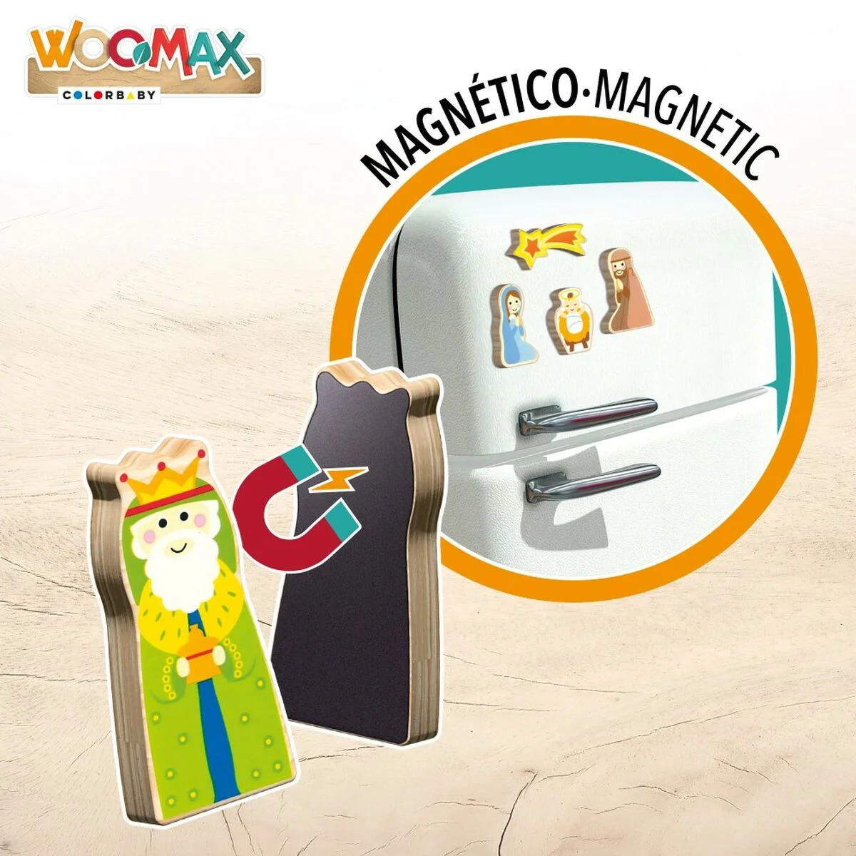 Belén de Navidad Woomax Madera Cartón 22 x 16 x 12 cm 11 Piezas