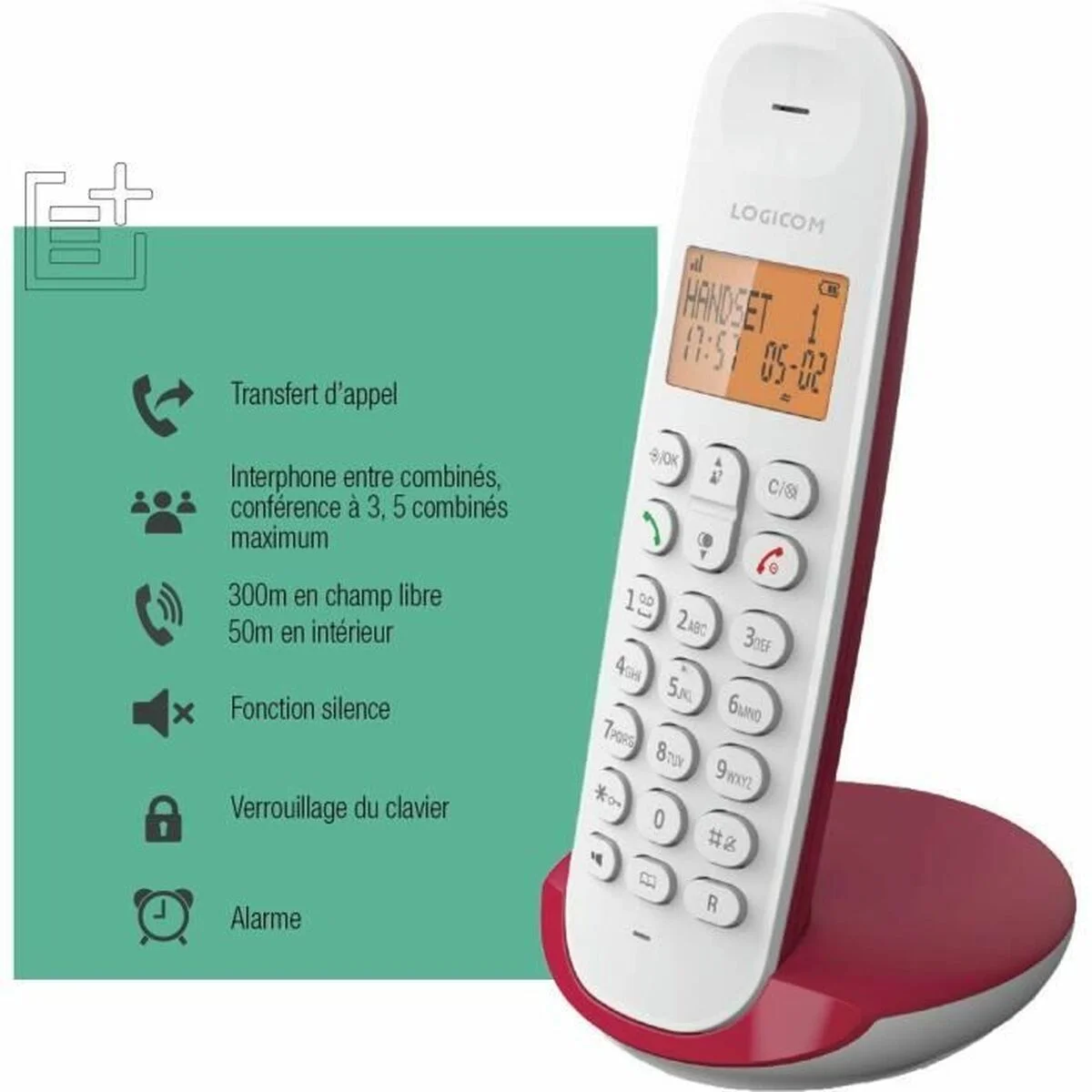 Teléfono Fijo Logicom DECT ILOA 150 SOLO