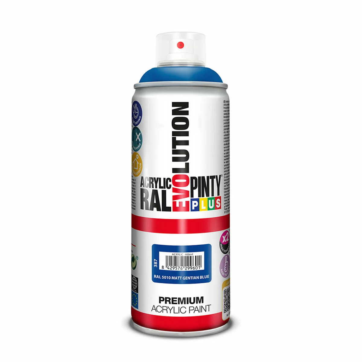 Pintura en spray Pintyplus Evolution RAL 5010 Gentian Blue 400 ml Mate