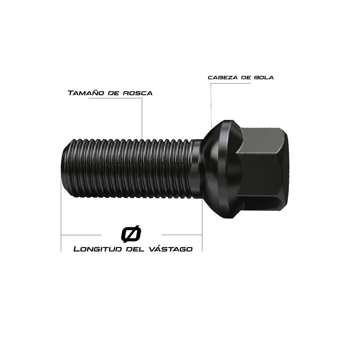 Tornillos de ruedas OMP OMPS09521401 M14 x 1,25 4 Unidades