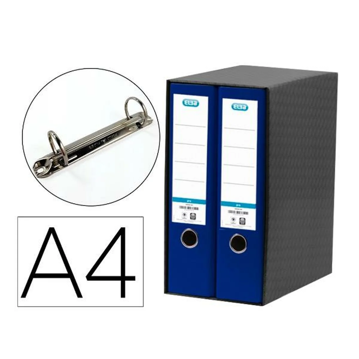 Carpeta de anillas Elba 100580050 Azul A4 2 Unidades