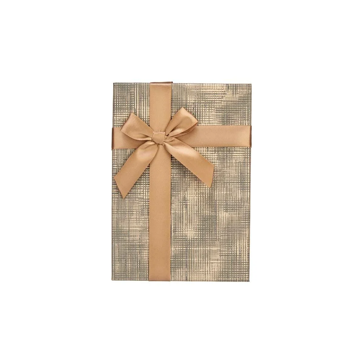 Juego de Cajas Decorativas Pincello Marrón Negro Cartón Rayas Lazo 3 Piezas