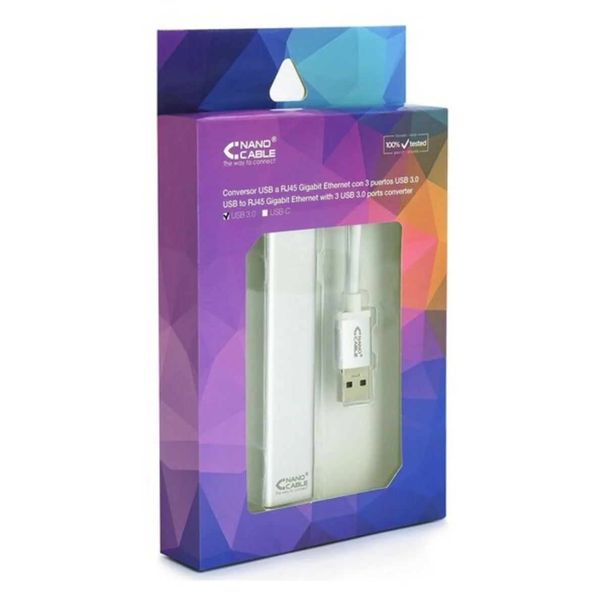 Conversor USB 3.0 a Gigabit Ethernet NANOCABLE 10.03.0403