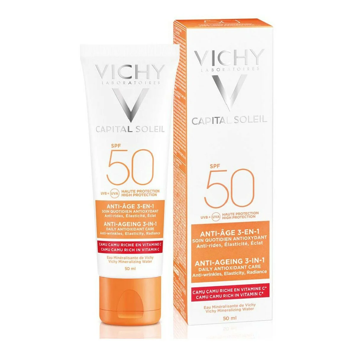 Protector Solar Facial Vichy VCH00115 Spf 50 3 en 1 Antiedad