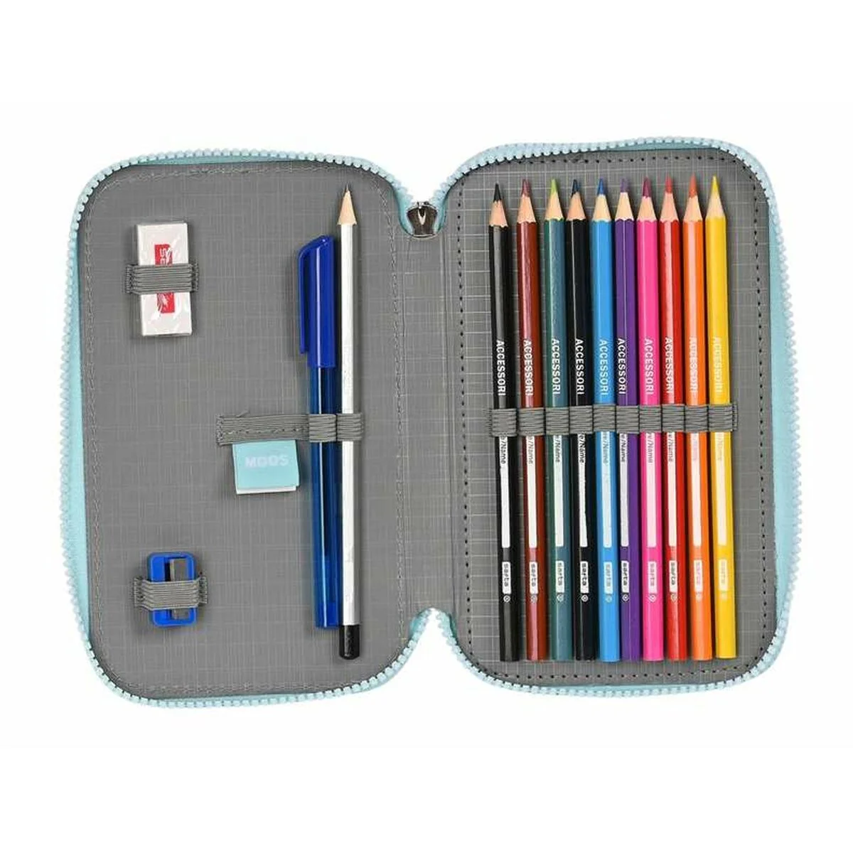 Plumier Doble Moos Garden Turquesa 12,5 x 19,5 x 4 cm